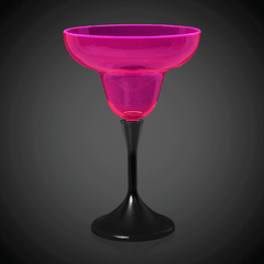 Neon Pink LED 10 oz. Margarita Glass