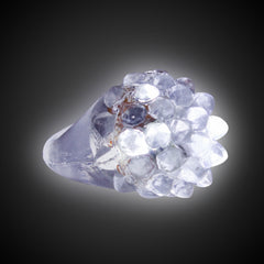 LED White Jelly Bumpy Rings