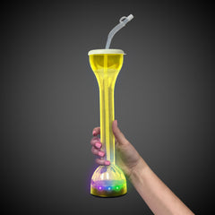 LED Yellow Flashing 17 oz. Yard Glass