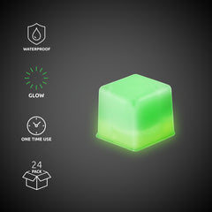 Green Glow Ice Cubes