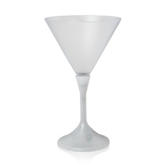 LED 7 oz. Martini Glass With White Stem