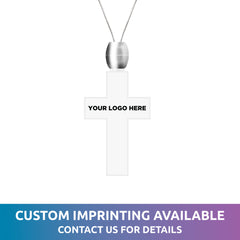 White LED Cross Pendant Necklace