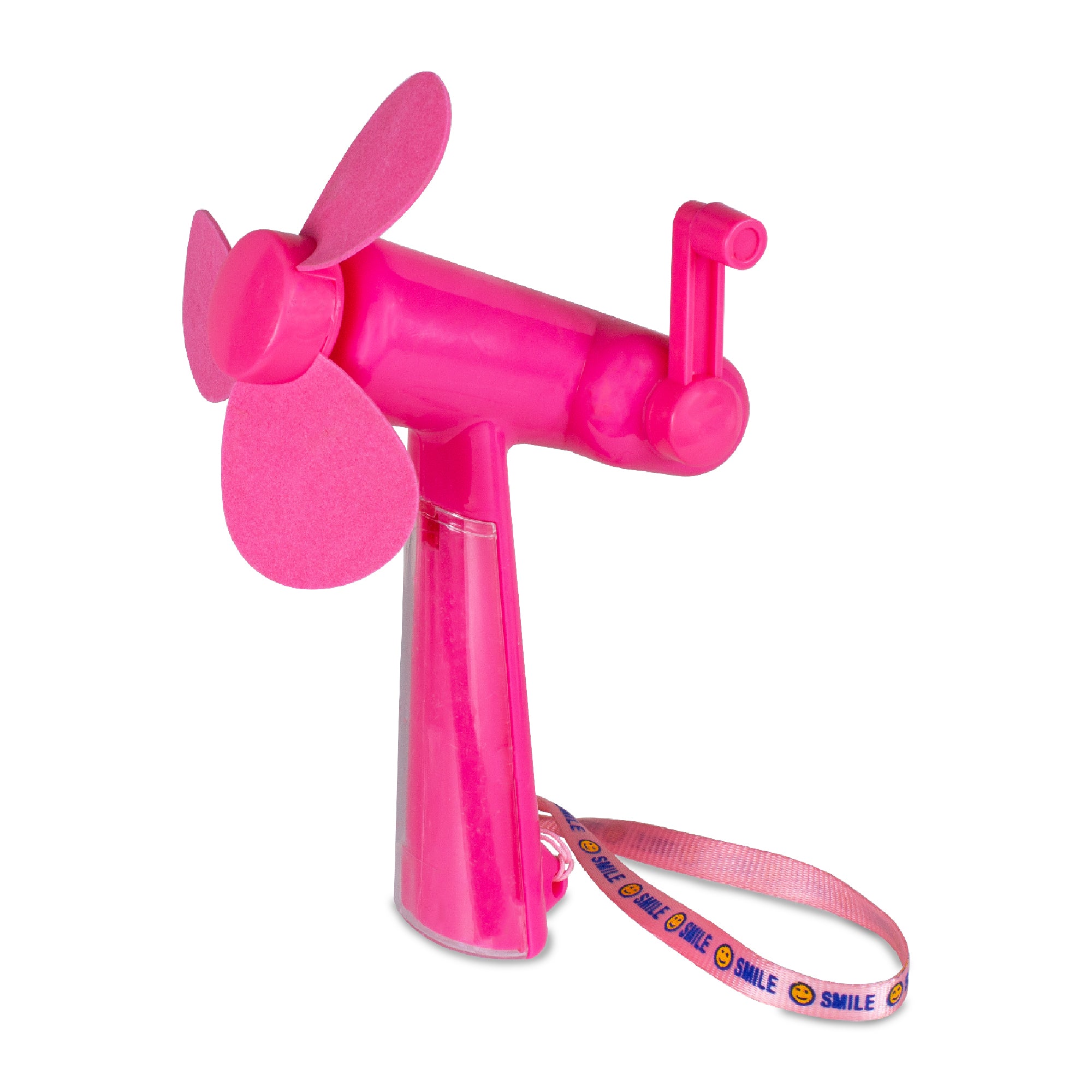Pink Pvc Fan Pink Plastic Hand Crank Fan With Foam Blades – Windy City Novelties