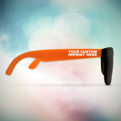 Custom Orange Billboard Novelty Sunglasses