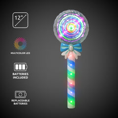 LED Blue Lollipop Wand