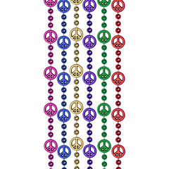 Peace Sign Bead 33" Necklaces