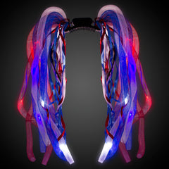 LED Patriotic Dreads Headband