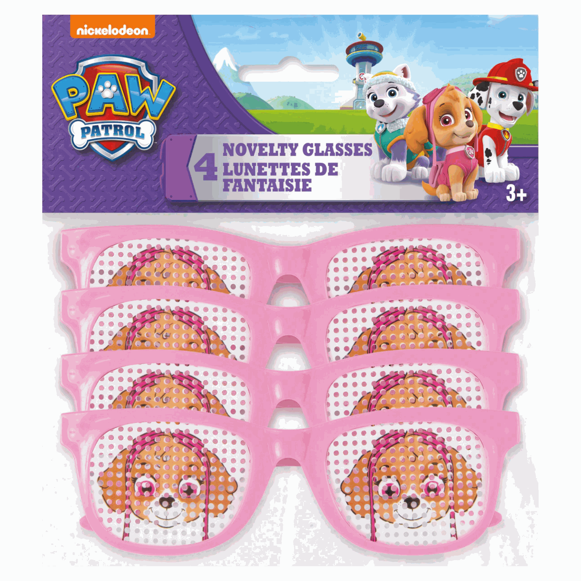Paw Patrol Girl Pinhole Novelty Glasses, 4ct – Windy City Novelties