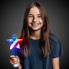 LED Flashing Star Prism Wand