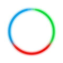 Green, Red and Blue 22" Glow Necklaces