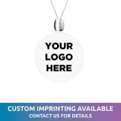 White LED Round Pendant Necklace
