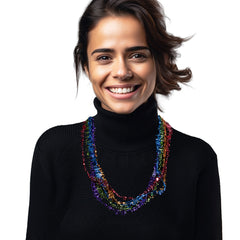 Rainbow Pride 32" Word Bead Necklaces