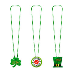 St. Patrick's Day LED Pendant Bead Necklaces Retail Display