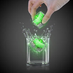 Green Liquid-Activated LED Ice Cubes
