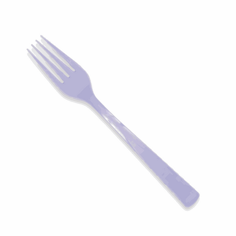 Lavender Solid Plastic Forks, 18ct