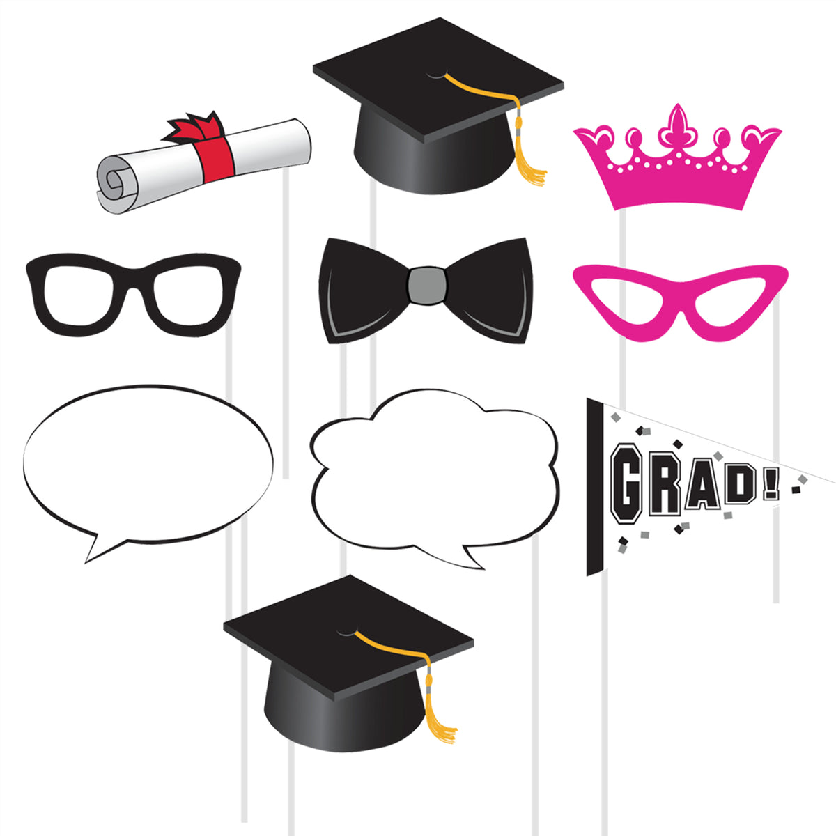 Graduation Photo Booth Prop Kit