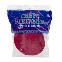 Hot Pink Crepe Paper Streamer