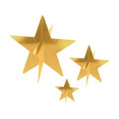 Gold Stars 3D Centerpiece