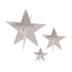 Silver Stars 3D Centerpiece