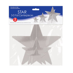 Silver Stars 3D Centerpiece