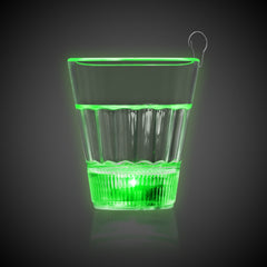 LED Green 2 oz. Shot Glass with Clip