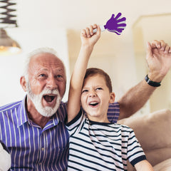 Purple & White Hand Clappers