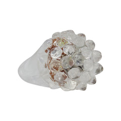 LED White Jelly Bumpy Rings