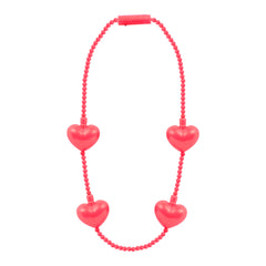 LED Jumbo Pink Hearts Necklace