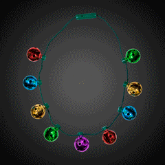 LED Rainbow Disco Ball Necklace