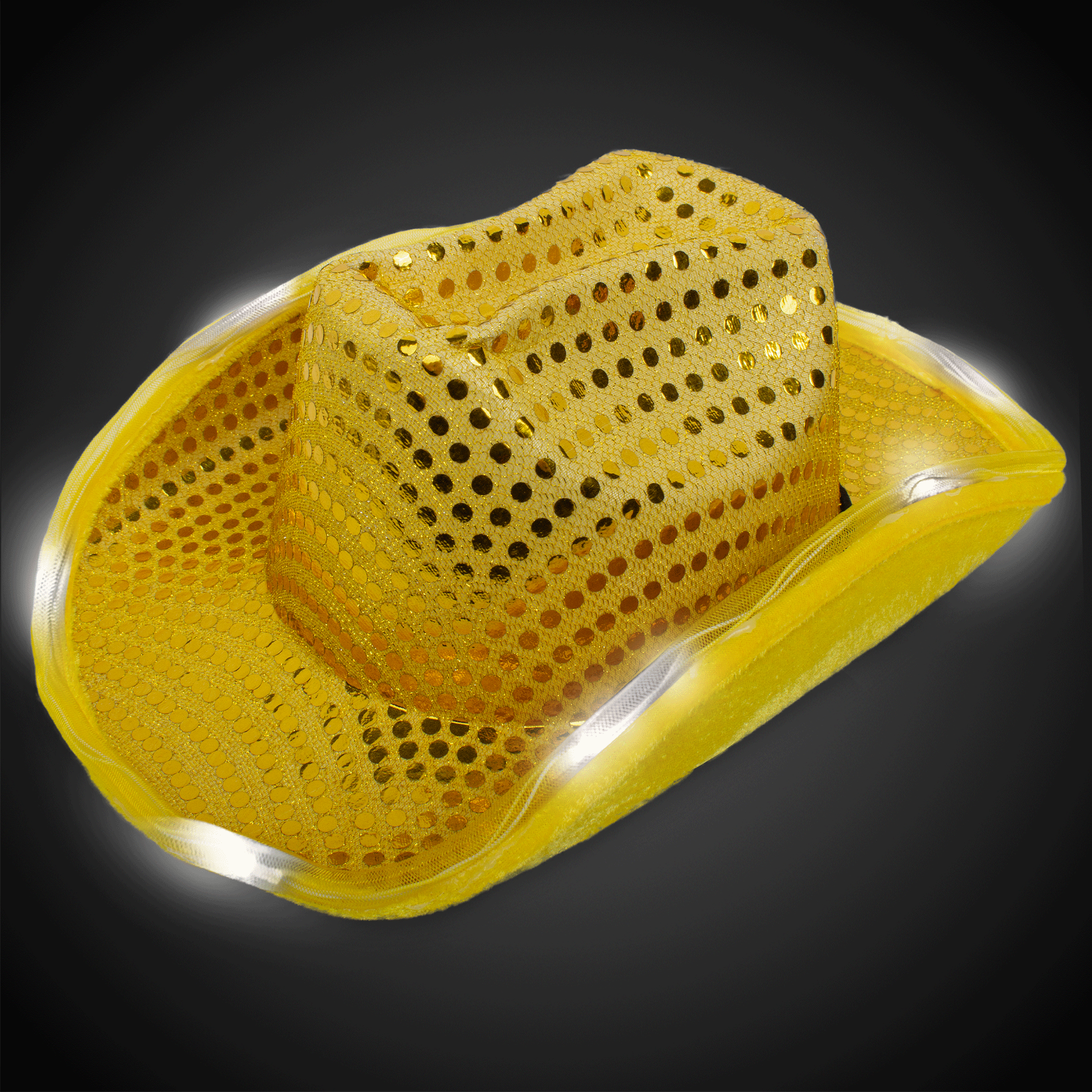 LED Gold Sequin Cowboy Hat – Windy City Novelties