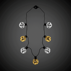 LED New Years Disco Ball Necklaces Retail Display