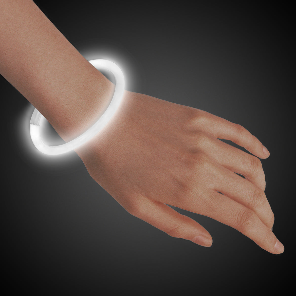 White 8" Glow Bracelets