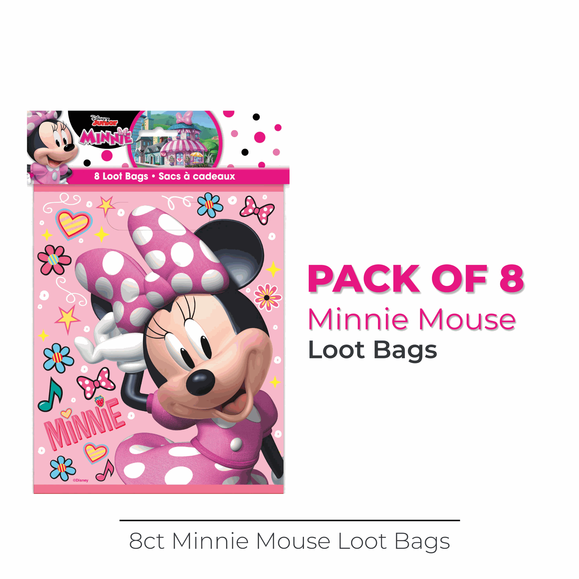 Disney Iconic Minnie Mouse Loot Bags, 8ct – Windy City Novelties