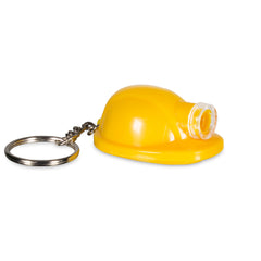 LED Yellow Construction Hat Keychain