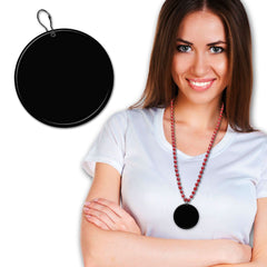 Black Plastic 2 1/2" Medallion