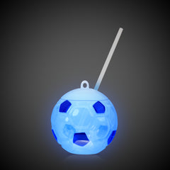 LED Soccer Ball Cup with Straw