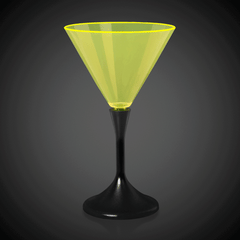 LED Neon Yellow 7 oz. Martini Glass