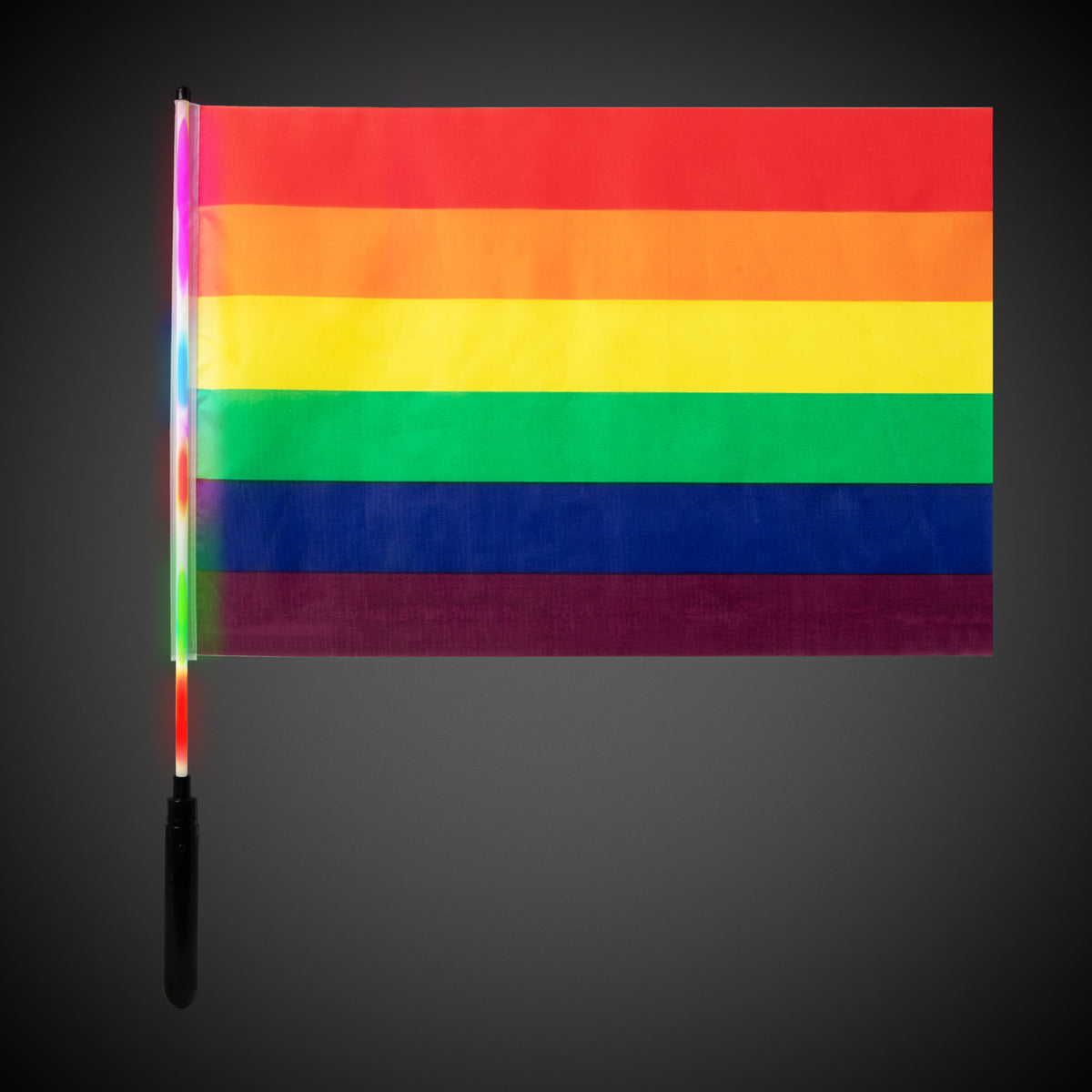 LED Rainbow Pride 12"x18" Flag