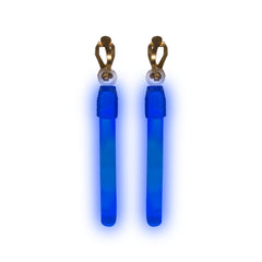 Blue Glow Clip-On Earrings