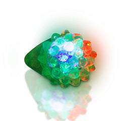 LED Green Jelly Bumpy Rings
