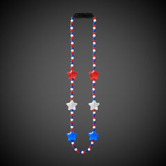 LED Patriotic Star Bead Necklace