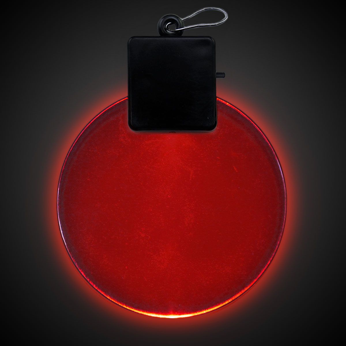 Red LED Round Medallion