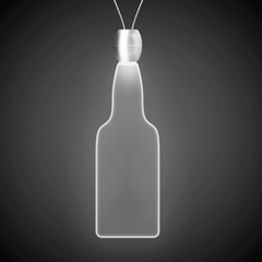 White LED Bottle Pendant Necklace