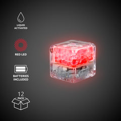 Red Liquid-Activated LED Ice Cubes