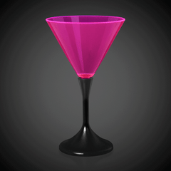 LED Neon Pink 7 oz. Martini Glass