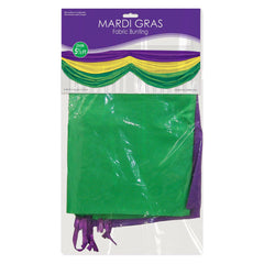 Mardi Gras Fabric Bunting Decoration