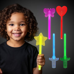 Assorted Glow Wands & Swords Retail Counter Display