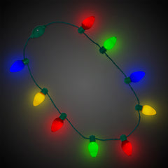 LED Christmas Bulb Necklace
