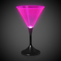 LED Neon Pink 7 oz. Martini Glass
