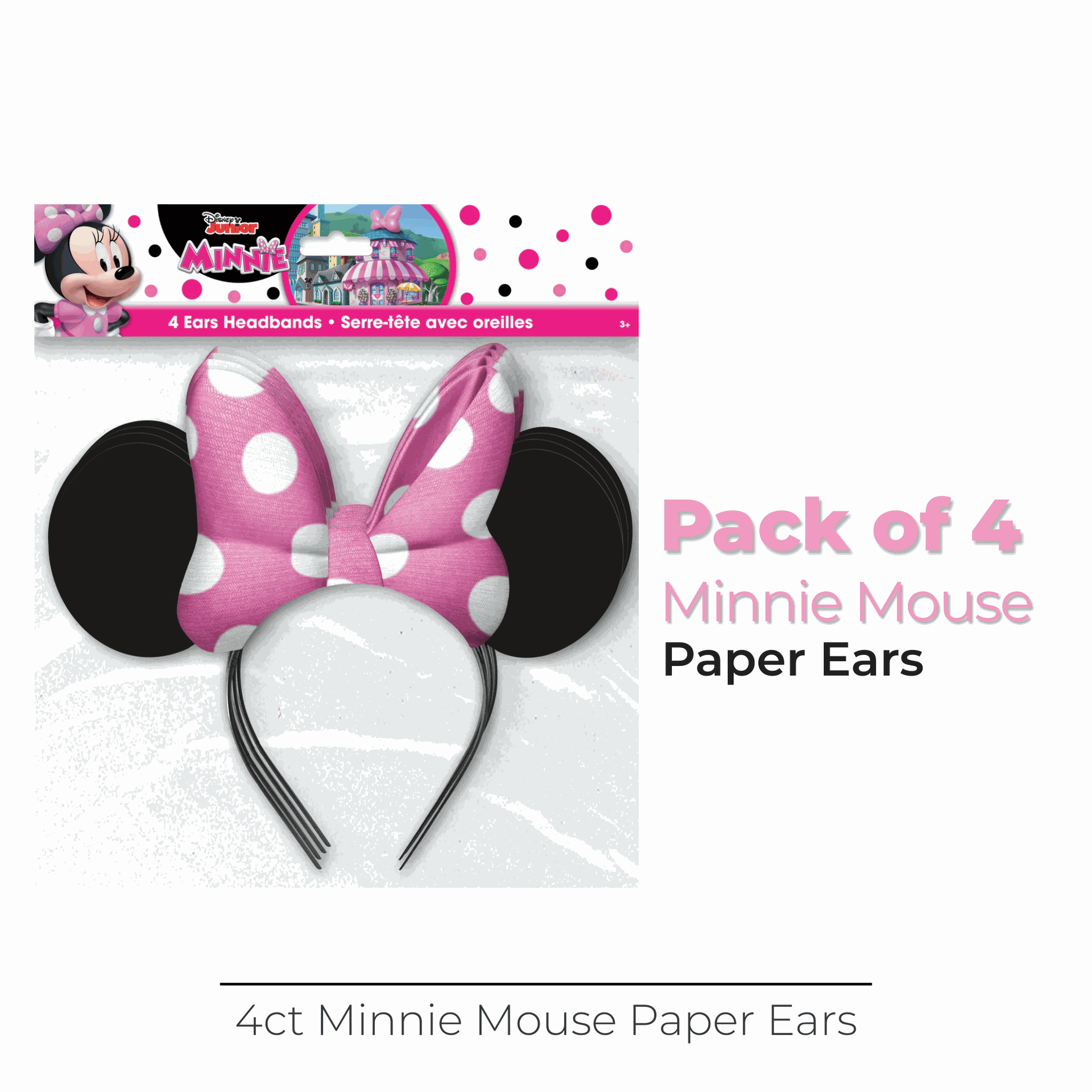 Disney Iconic Minnie Mouse Paper Ears, 4ct – Windy City Novelties